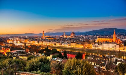 E-bike night tour of Florence with stunning view from Piazzale Michelangelo